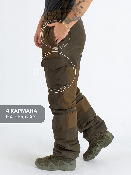  костюм зимний "горка" (комбинация хаки) 