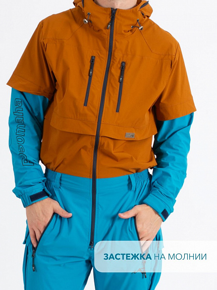  комбинезон противоэнцефалитный softshell "турист н" (коричневый/синий) 
