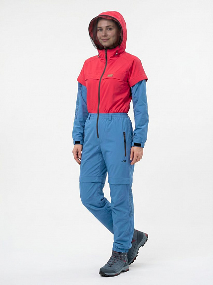  комбинезон антимоскитный женский softshell "турист н" (коралловый/голубой) 