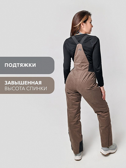  костюм утепленный женский "зима" (светло-коричневый/коричневый,с сумкой) 